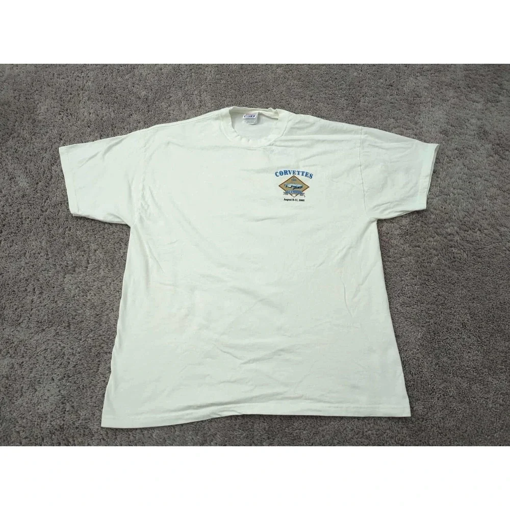 Vintage Corvettes T Shirt Mens XL Hanes Excellent 2002 Event Graphic